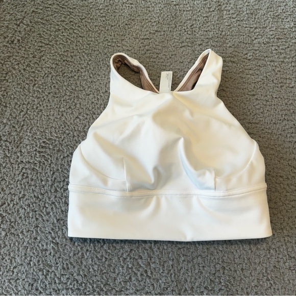 Lululemon Wunder Train Long-Line Bra Medium Support C/D Cups White Size 6 - Picture 1 of 7